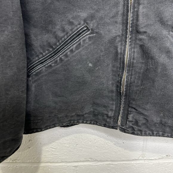 Y2K Carhartt Sherpa-Lined Hooded Detroit Jacket “Black” - Picture 4 of 10